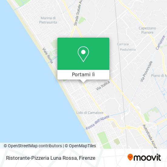 Mappa Ristorante-Pizzeria Luna Rossa
