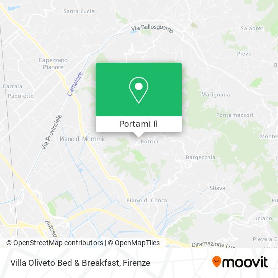 Mappa Villa Oliveto Bed & Breakfast