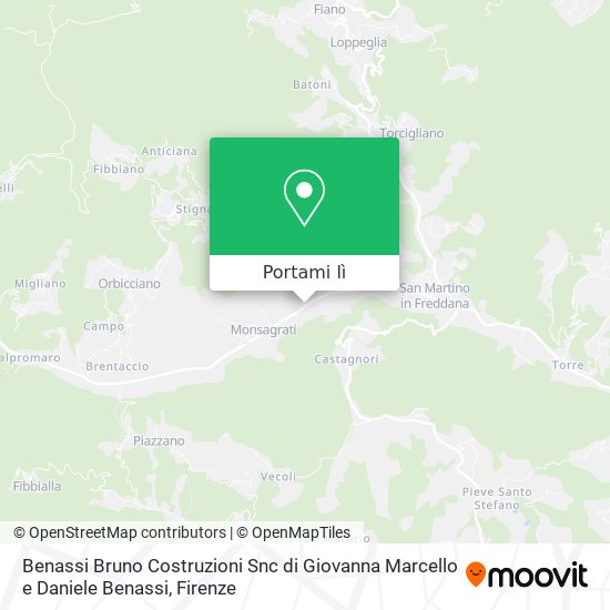 Mappa Benassi Bruno Costruzioni Snc di Giovanna Marcello e Daniele Benassi