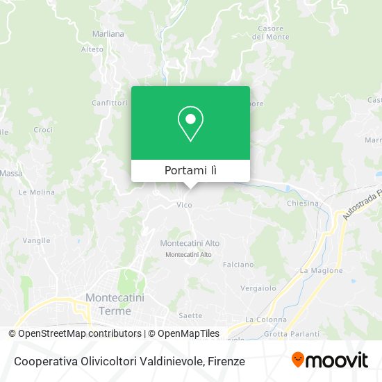 Mappa Cooperativa Olivicoltori Valdinievole