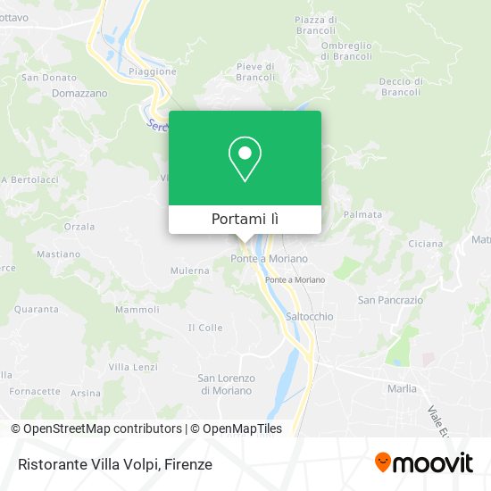 Mappa Ristorante Villa Volpi