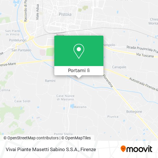 Mappa Vivai Piante Masetti Sabino S.S.A.