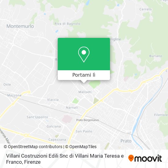 Mappa Villani Costruzioni Edili Snc di Villani Maria Teresa e Franco