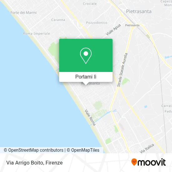 Mappa Via Arrigo Boito