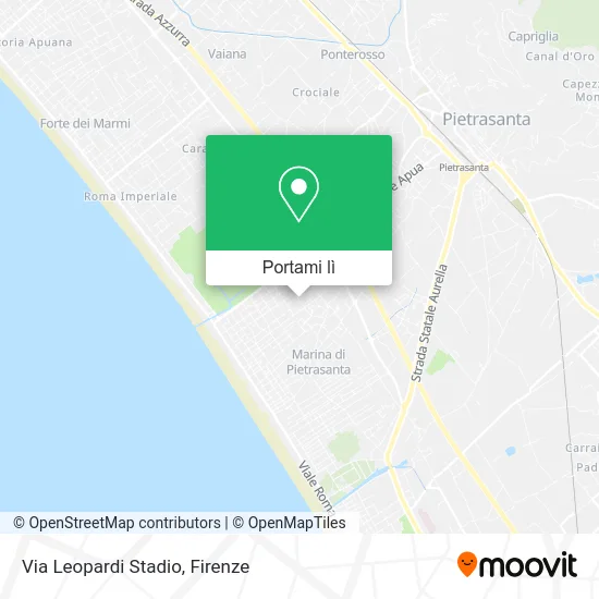 Mappa Via Leopardi Stadio