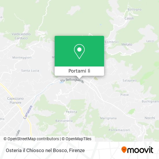 Mappa Osteria il Chiosco nel Bosco