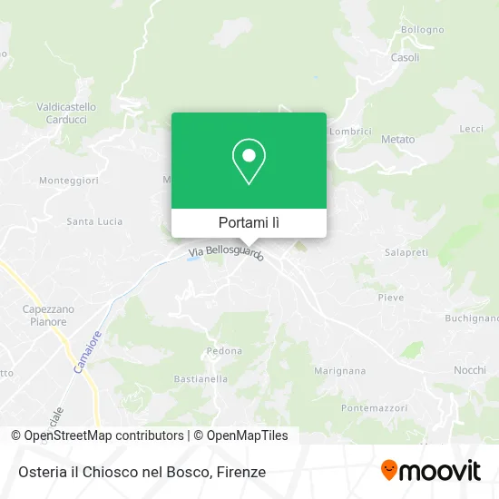 Mappa Osteria il Chiosco nel Bosco