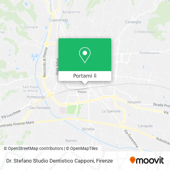 Mappa Dr. Stefano Studio Dentistico Capponi