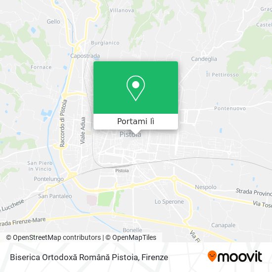 Mappa Biserica Ortodoxă Română Pistoia