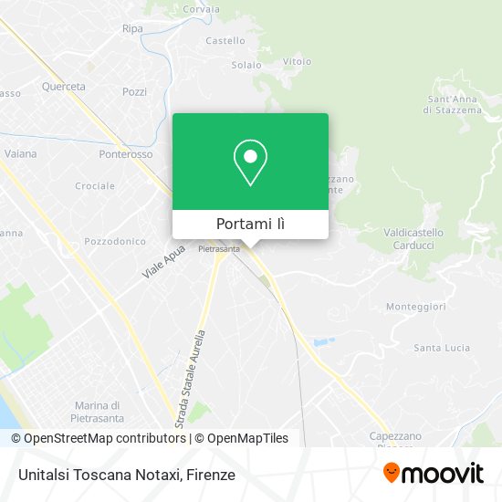 Mappa Unitalsi Toscana Notaxi