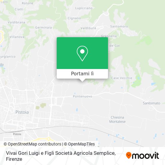 Mappa Vivai Gori Luigi e Figli Società Agricola Semplice