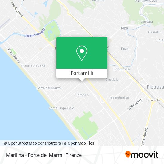 Come arrivare a Marilina Forte dei Marmi a Forte Dei Marmi con Treno o Bus?
