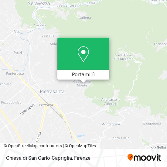 Mappa Chiesa di San Carlo-Capriglia