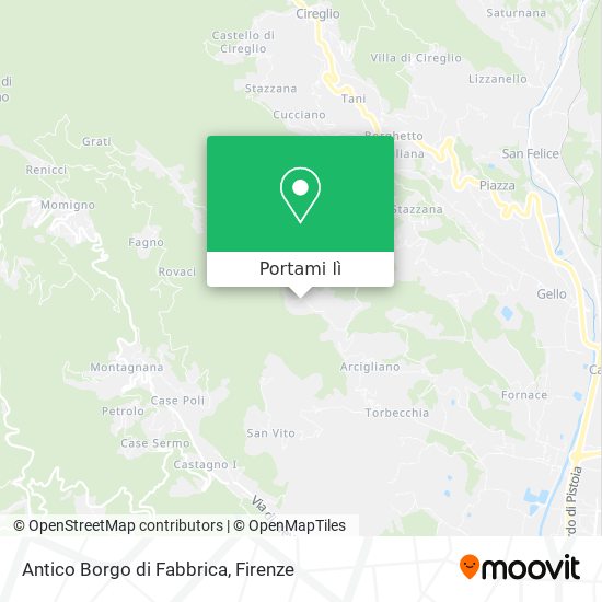 Mappa Antico Borgo di Fabbrica