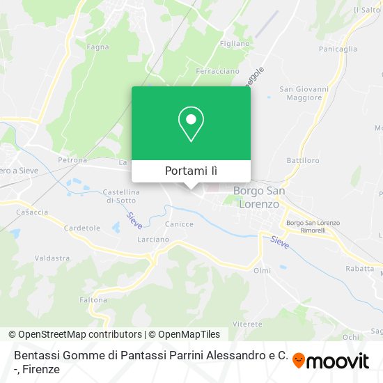 Mappa Bentassi Gomme di Pantassi Parrini Alessandro e C. -