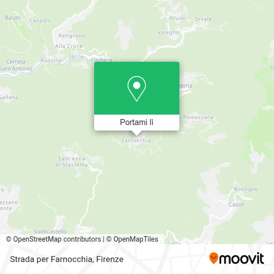 Mappa Strada per Farnocchia