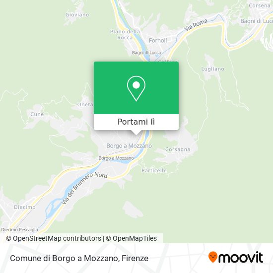 Mappa Comune di Borgo a Mozzano