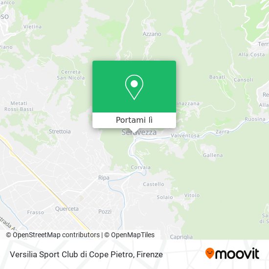 Mappa Versilia Sport Club di Cope Pietro