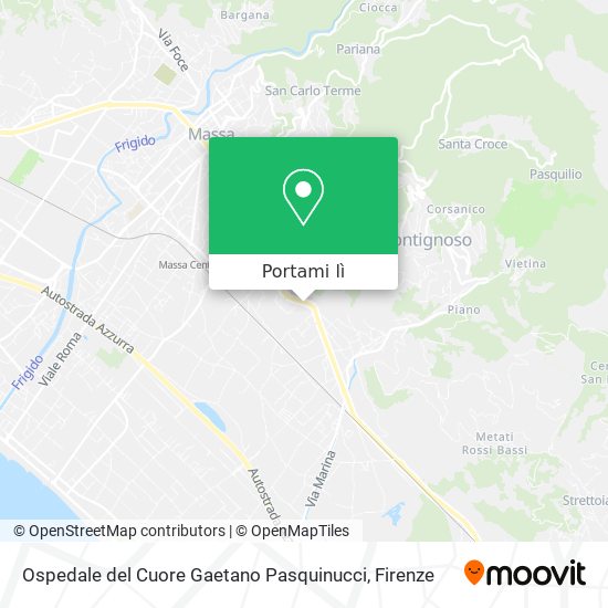 Mappa Ospedale del Cuore Gaetano Pasquinucci