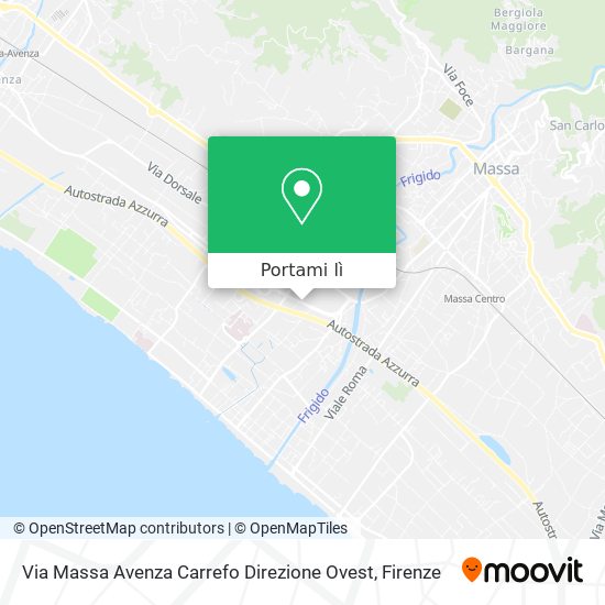 Mappa Via Massa Avenza Carrefo Direzione Ovest