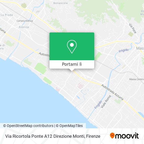 Mappa Via Ricortola Ponte A12 Direzione Monti