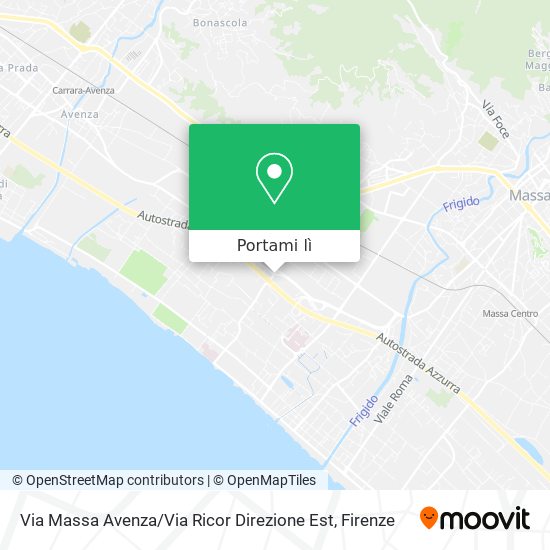 Mappa Via Massa Avenza / Via Ricor Direzione Est
