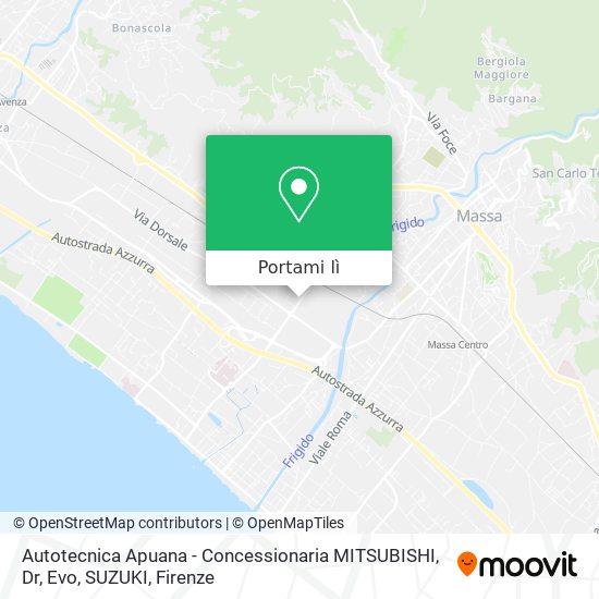 Mappa Autotecnica Apuana - Concessionaria MITSUBISHI, Dr, Evo, SUZUKI