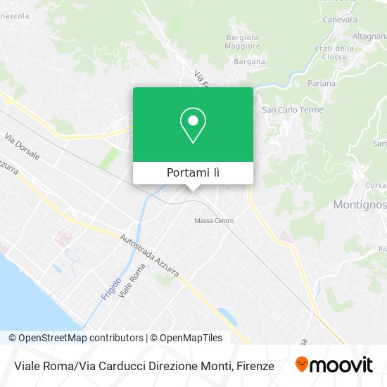 Mappa Viale Roma / Via Carducci Direzione Monti