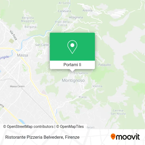 Mappa Ristorante Pizzeria Belvedere