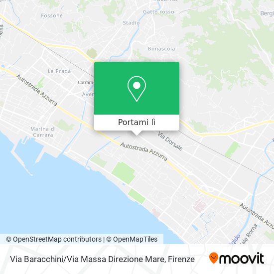 Mappa Via Baracchini / Via Massa Direzione Mare