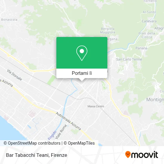 Mappa Bar Tabacchi Teani