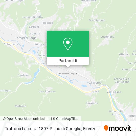 Mappa Trattoria Laurenzi 1807-Piano di Coreglia