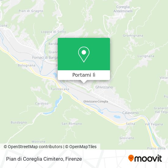 Mappa Pian di Coreglia Cimitero