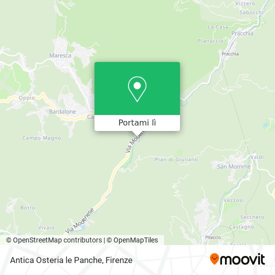 Mappa Antica Osteria le Panche