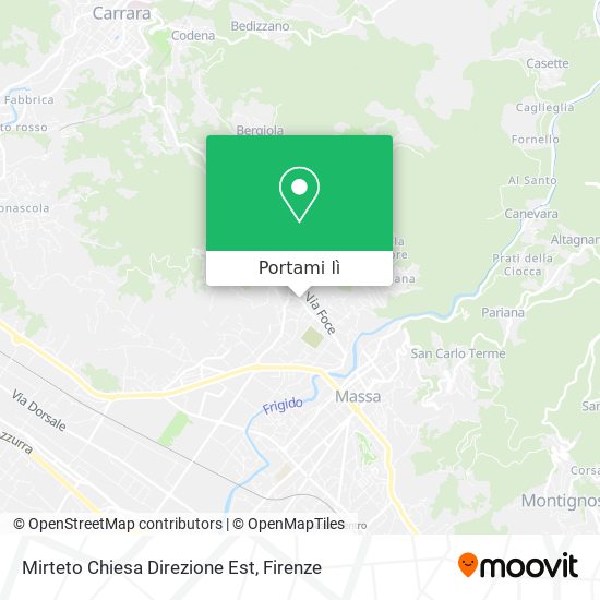 Mappa Mirteto Chiesa Direzione Est