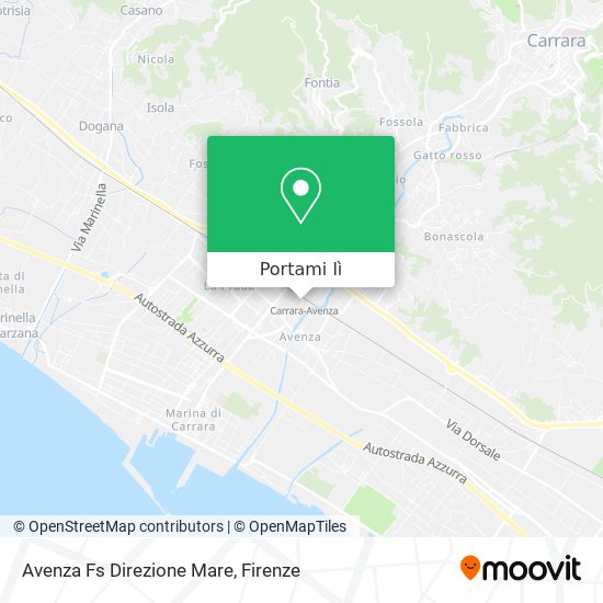 Mappa Avenza Fs Direzione Mare