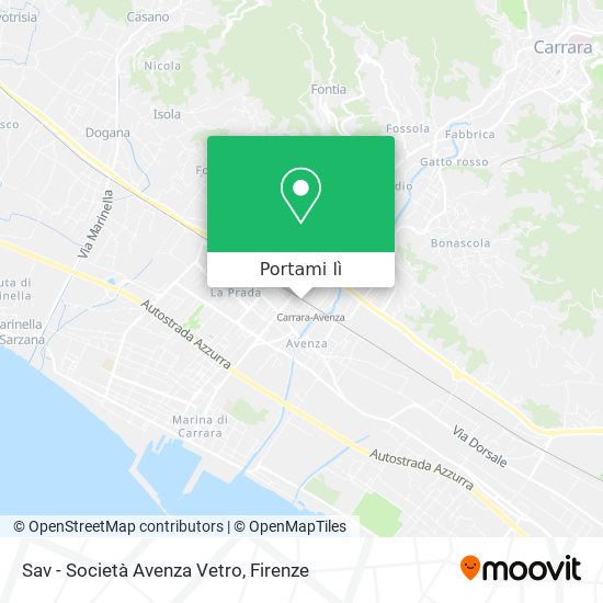 Mappa Sav - Società Avenza Vetro
