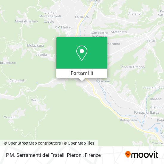 Mappa P.M. Serramenti dei Fratelli Pieroni