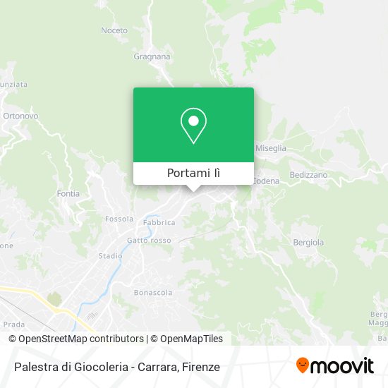 Mappa Palestra di Giocoleria - Carrara