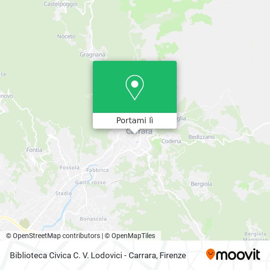 Mappa Biblioteca Civica C. V. Lodovici - Carrara
