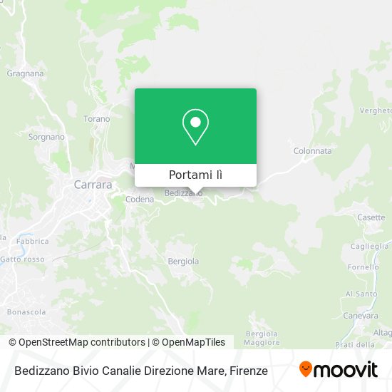 Mappa Bedizzano Bivio Canalie Direzione Mare
