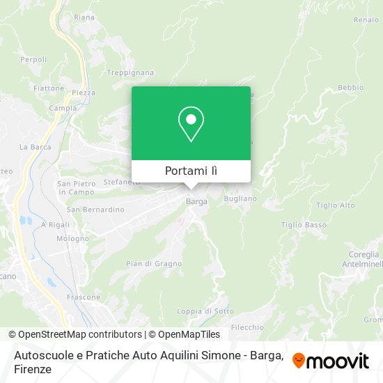 Mappa Autoscuole e Pratiche Auto Aquilini Simone - Barga
