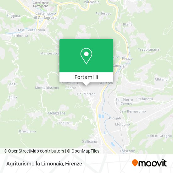 Mappa Agriturismo la Limonaia