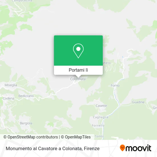 Mappa Monumento al Cavatore a Colonata