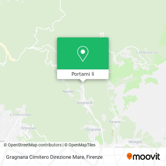 Mappa Gragnana Cimitero Direzione Mare