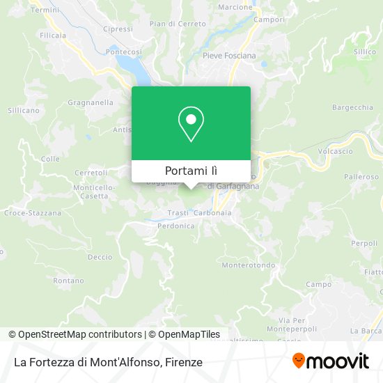 Mappa La Fortezza di Mont'Alfonso