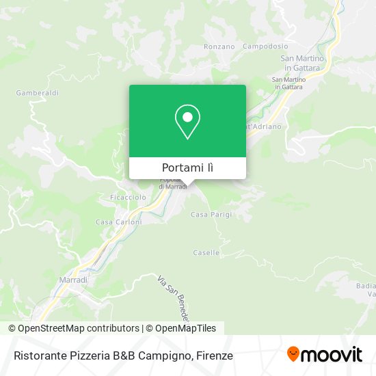 Mappa Ristorante Pizzeria B&B Campigno