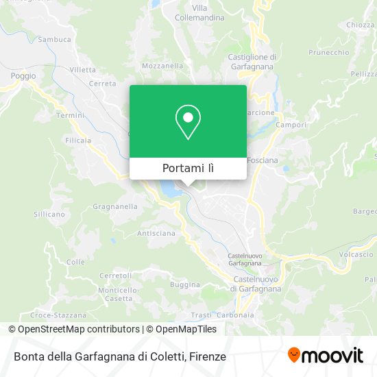 Mappa Bonta della Garfagnana di Coletti