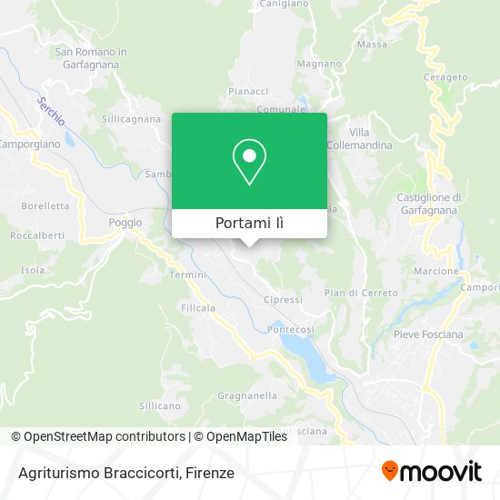 Mappa Agriturismo Braccicorti