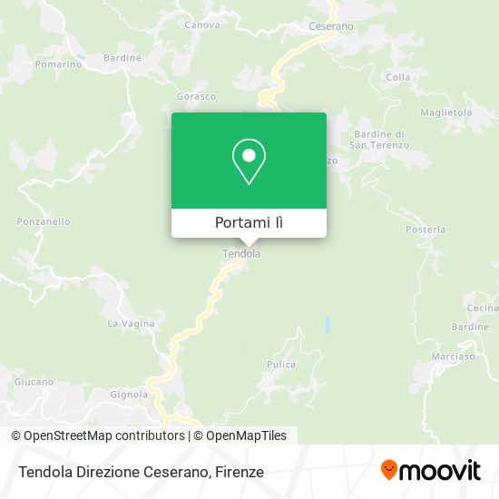 Mappa Tendola Direzione Ceserano